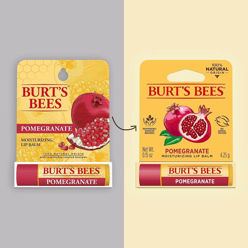 Burt's Bees Pomegranate Moisturizing Lip Balm | Grocsy