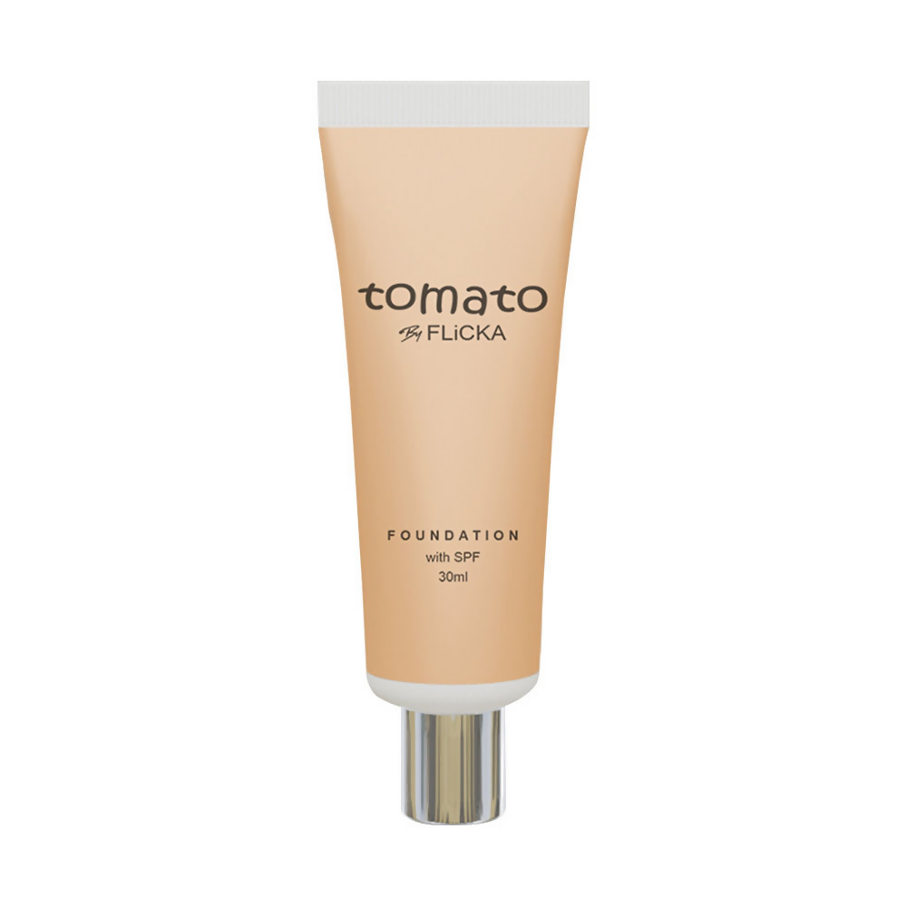 Flicka Cosmetics Tomato Moisturizing Lightweight & Long Lasting Liquid Foundation Walnut 04 | Grocsy