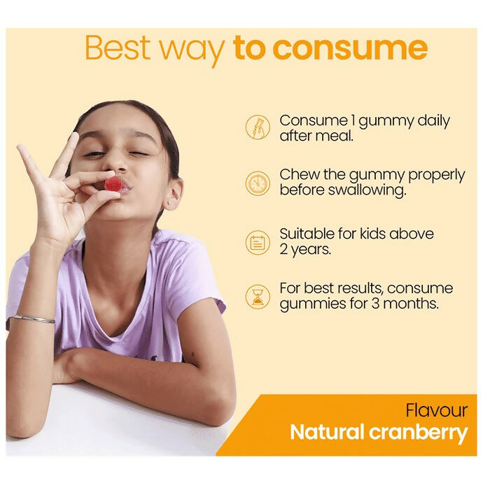Zingavita Sharp Eye Gummies with Honey for Kids (2+ years) - Cranberry Flavor | Grocsy