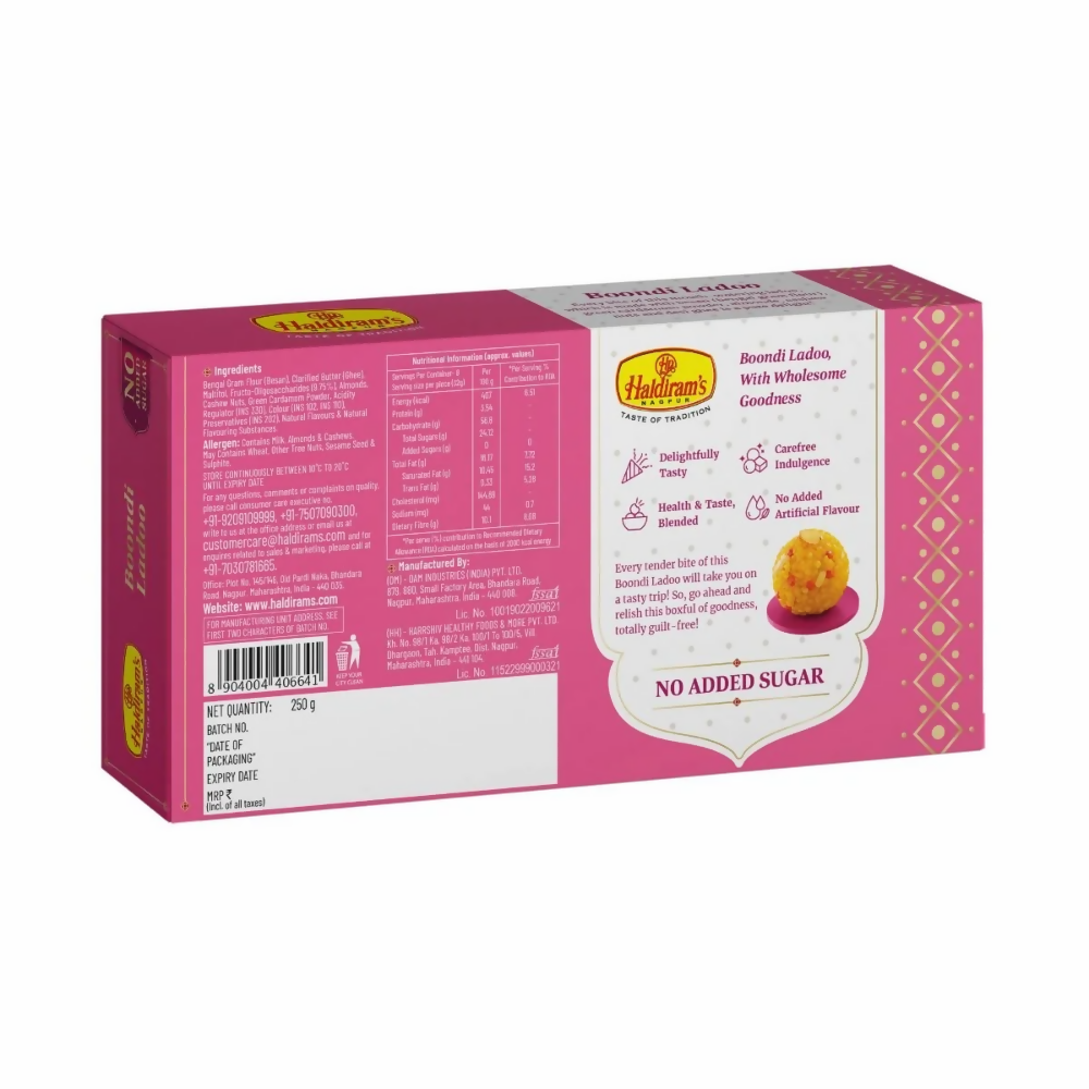 Haldiram's Boondi Ladoo-No Added Sugar | Grocsy