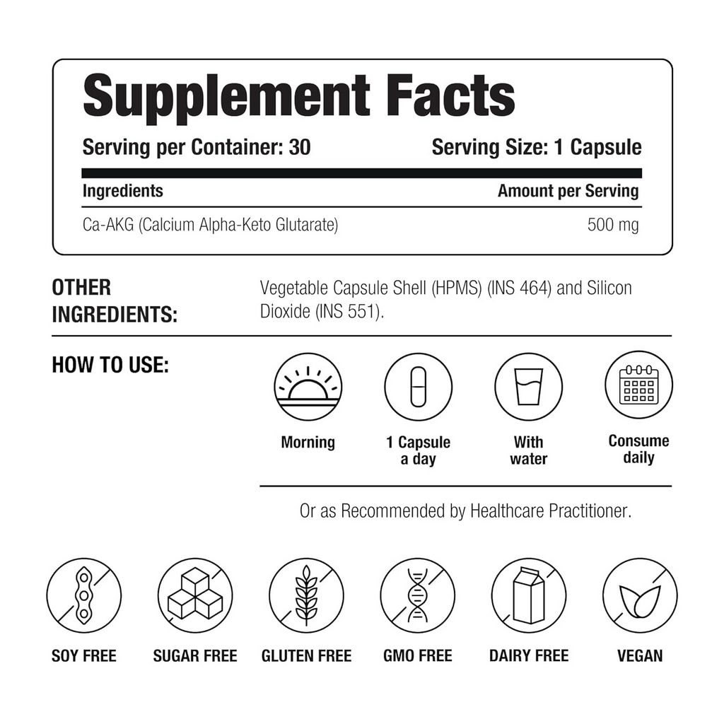 Decode Age Ca AKG Supplement Capsules | Grocsy