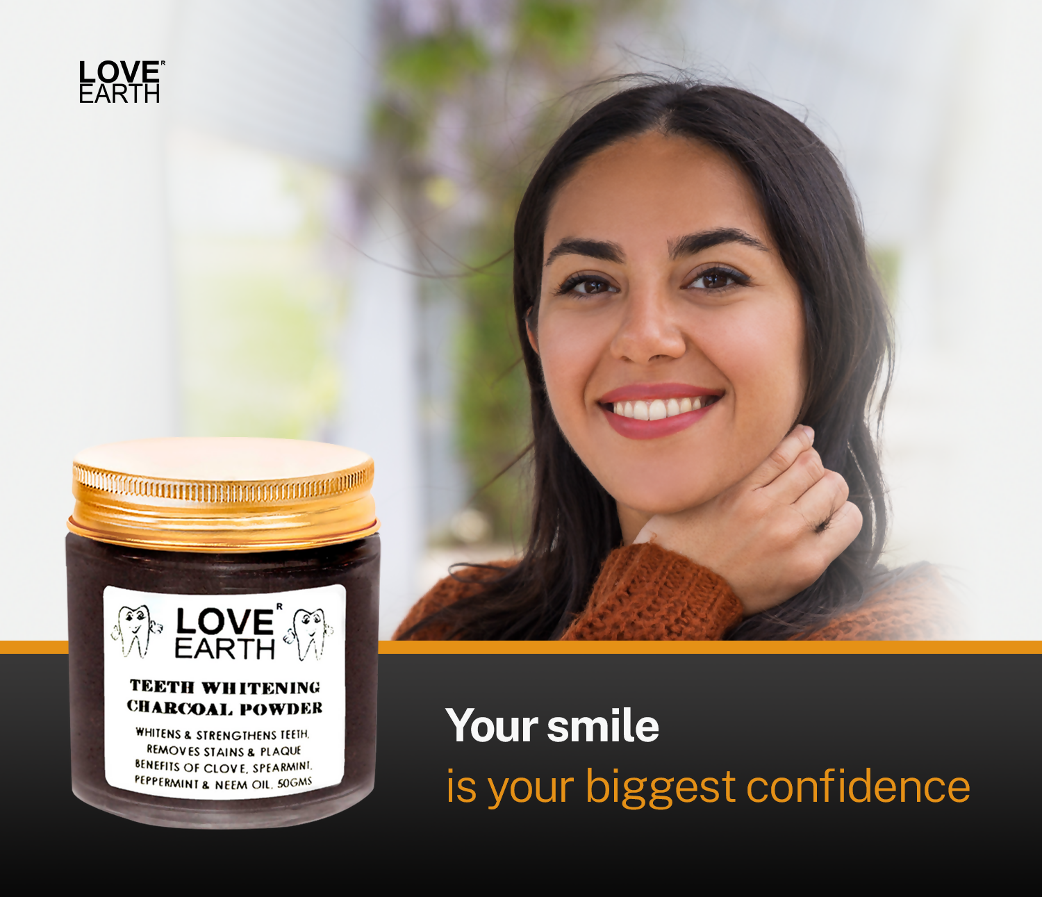 Love Earth Teeth Whitening Charcoal Powder | Grocsy