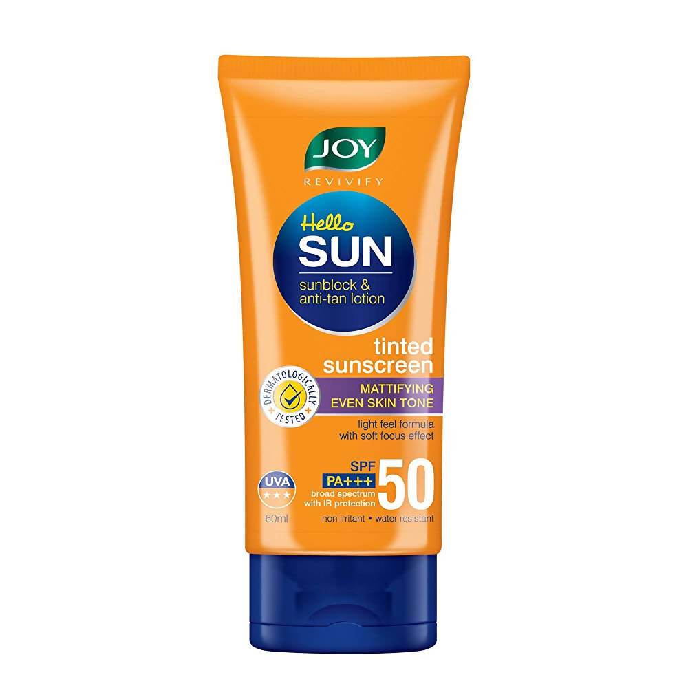 Joy Revivify Hello Sun Sunblock & Anti Tan Lotion Tinted Sunscreen SPF 50 PA+++ | Grocsy