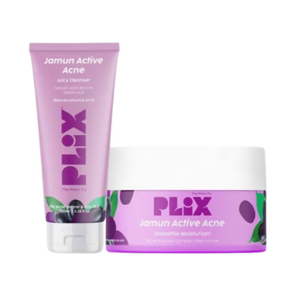 PLIX The Plant Fix Jamun Active Acne Regime With 2% Salicylic Acid Serum & Moisturizer | Grocsy