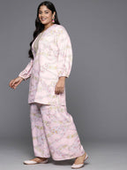 Ahalyaa Women's Traditional Wear Co-ords - Pink | Grocsy