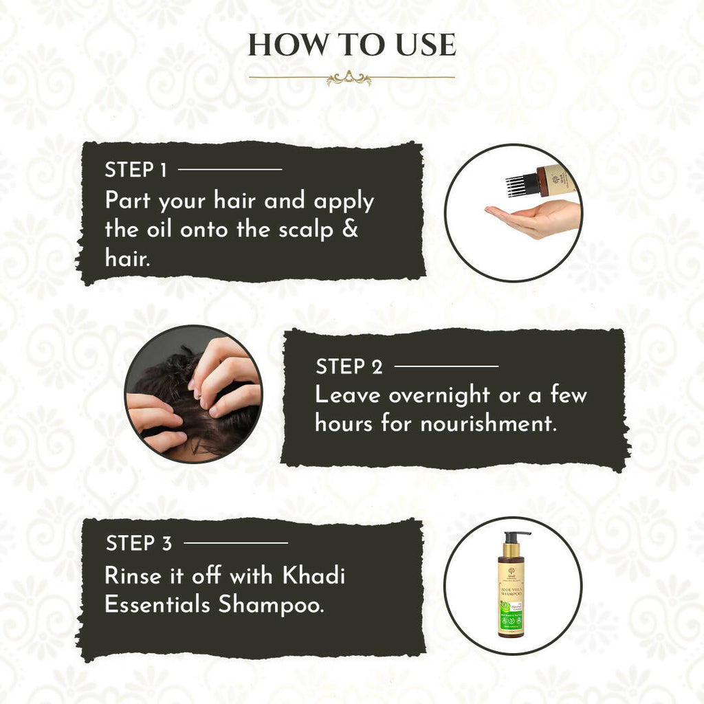 Khadi Essentials Barahmasa Hair Oil | Grocsy