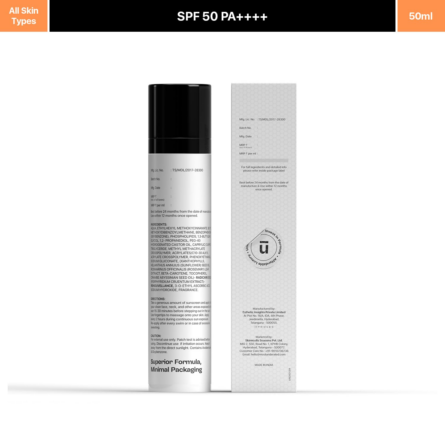 Underated Sunscreen SPF 50 PA++++ | Grocsy