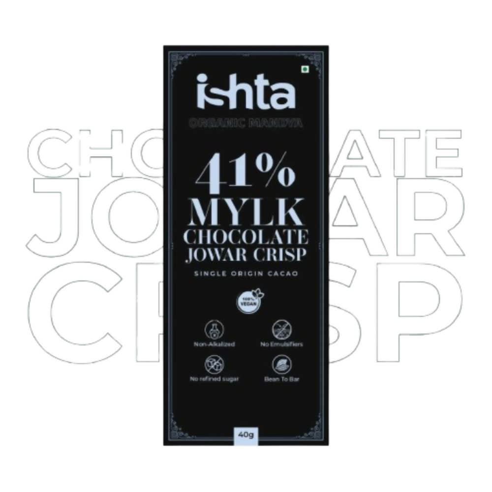 Organic Mandya 41% Mylk Chocolate with Jowar crisp | Grocsy