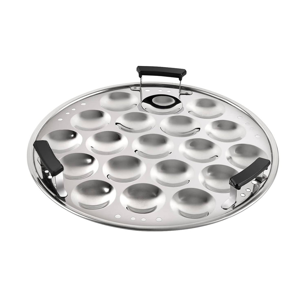 Cello Stainless Steel Induction Base Idli Cooker (Idly Maker) And Multi Kadhai Set of 6 | Grocsy