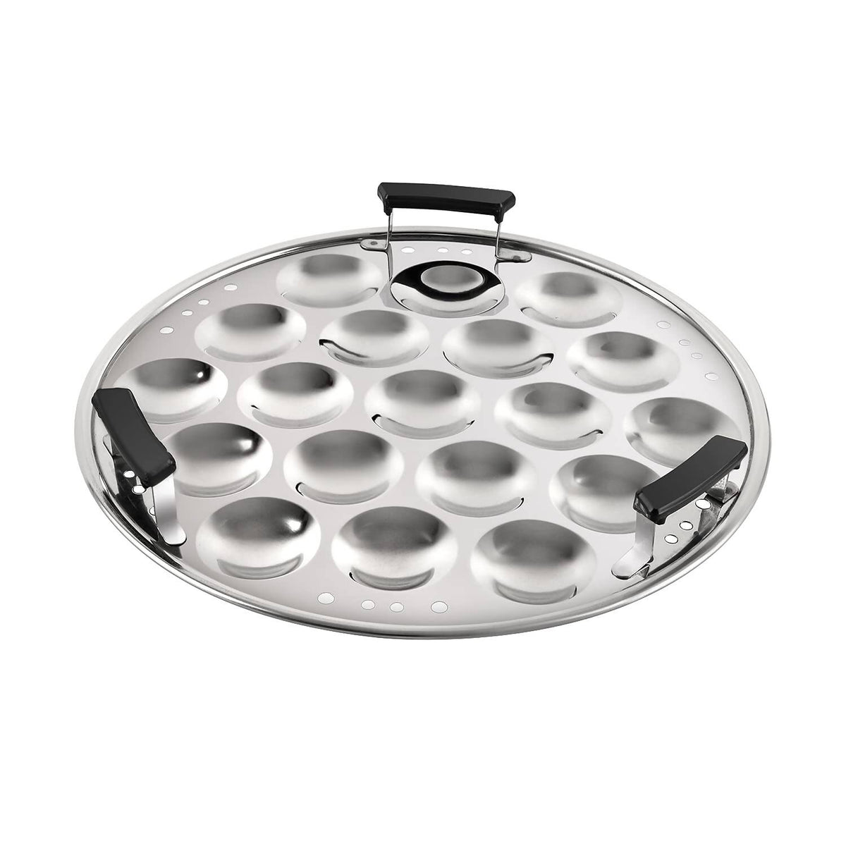Cello Stainless Steel Induction Base Idli Cooker (Idly Maker) And Multi Kadhai Set of 6 | Grocsy