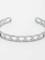 NVR Men's Silver-Plated Metal Cuff Bracelet