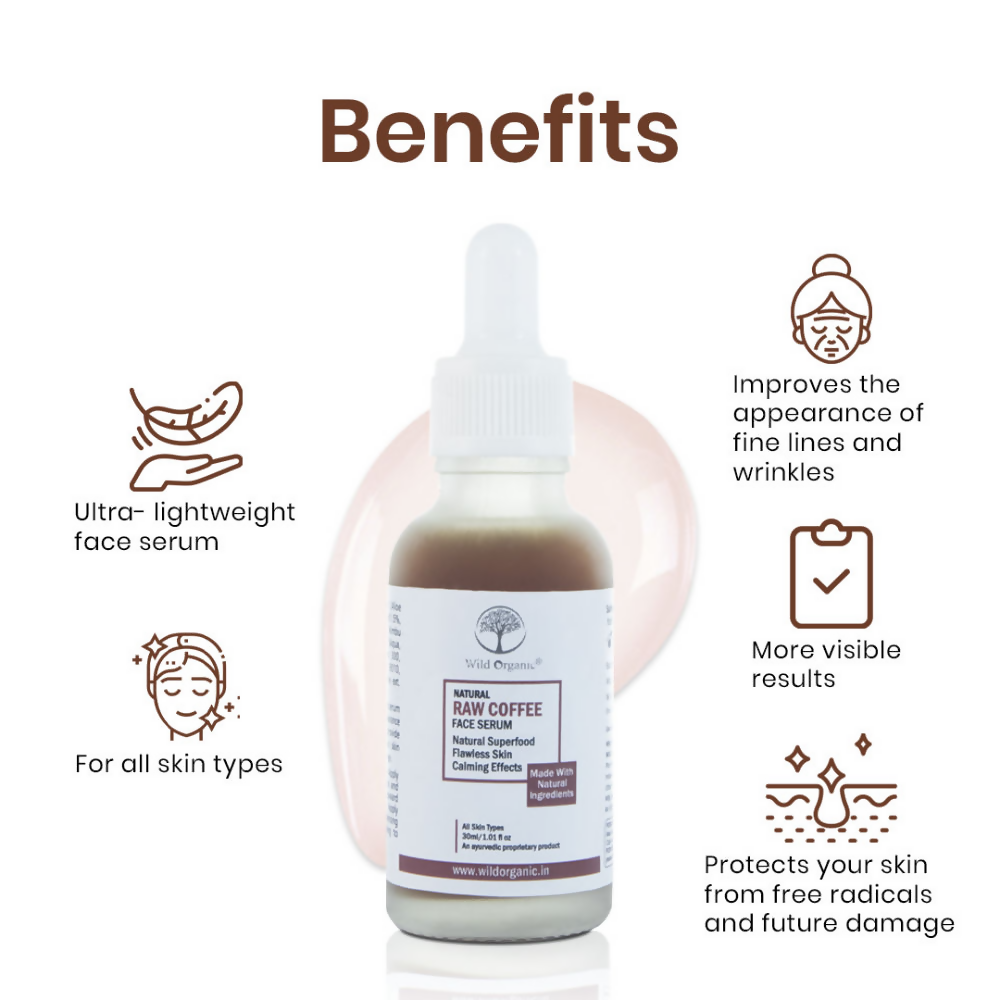 Wild Organic Natural Face Serum Raw Coffee | Grocsy