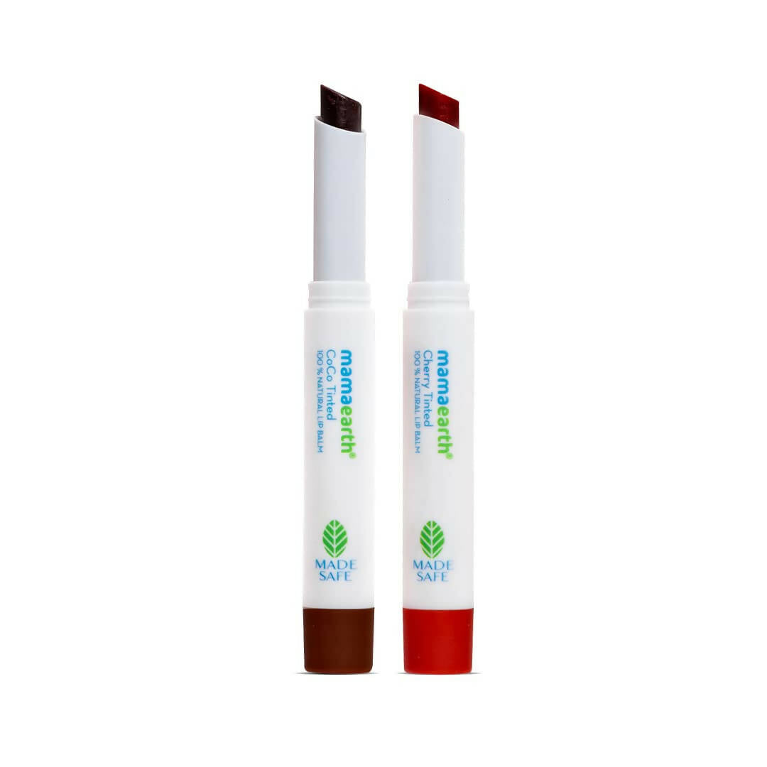 Mamaearth CoCo and Cherry Tinted 100% Natural Lip Balms | Grocsy