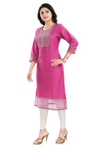 Snehal Creations Wonderful Art Silk Designer Long Kurti Tunic With Zari Embroidery | Grocsy
