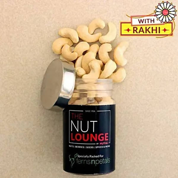 Fancy Meenakari Rakhi and Cashew Jar | Grocsy