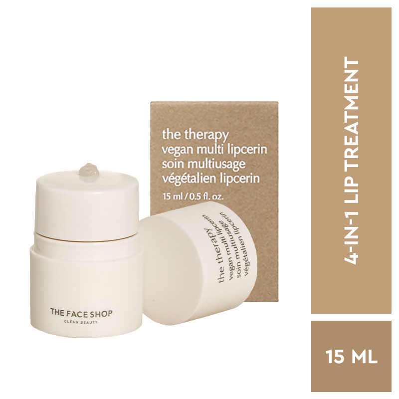 The Face Shop The Therapy Lipcerin, 12HR Moisture Lip Mask, Balm & Scrub | Grocsy