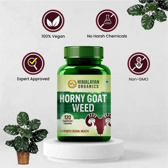 Himalayan Organics Horny Goat Weed Vegetarian Capsules | Grocsy