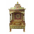 Silver Coated Multi Color Pooja Mandir / Pooja Mandiram Multi Color | Grocsy