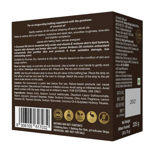 Wow Skin Science Coconut & Lemon Verbena Bathing Bar | Grocsy