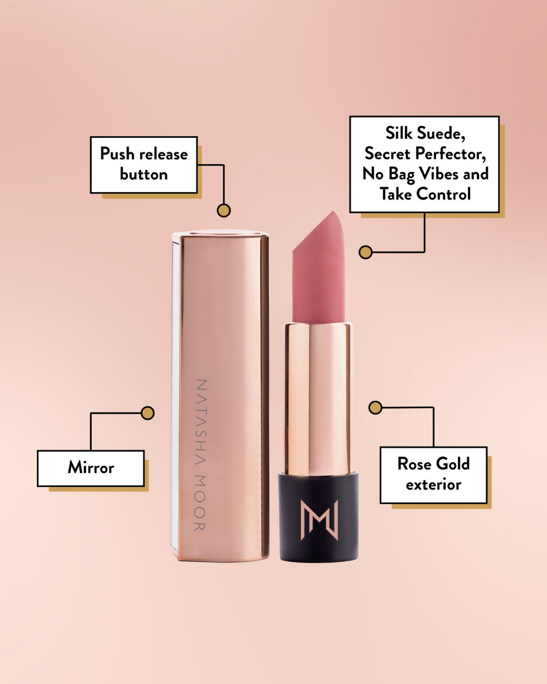 Natasha Moor Silk Suede Lipstick - Respect | Grocsy