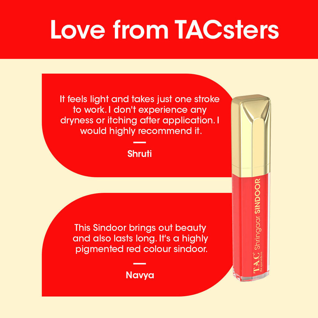 TAC - The Ayurveda Co. 100% Natural Herbal Liquid Sindoor Red | Grocsy