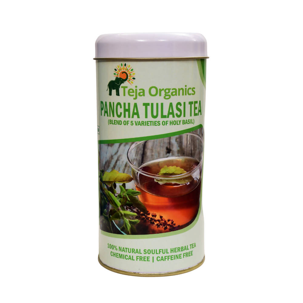 Teja Organics Pancha Tulasi Tea | Grocsy