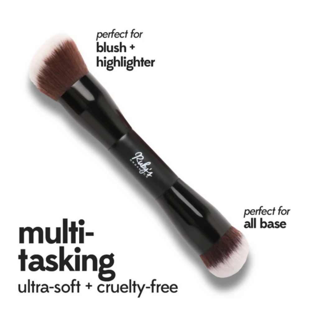Ruby's Organics Dual Ended Makeup Brush | Grocsy