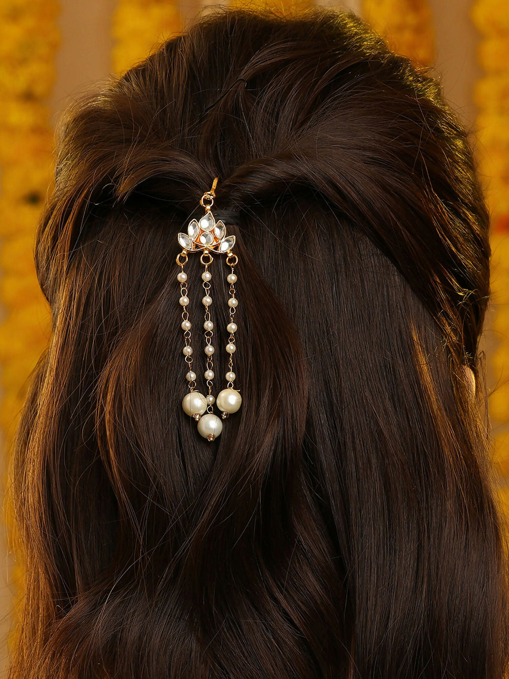 Ruby Raang Lotus Hair Brooch | Grocsy