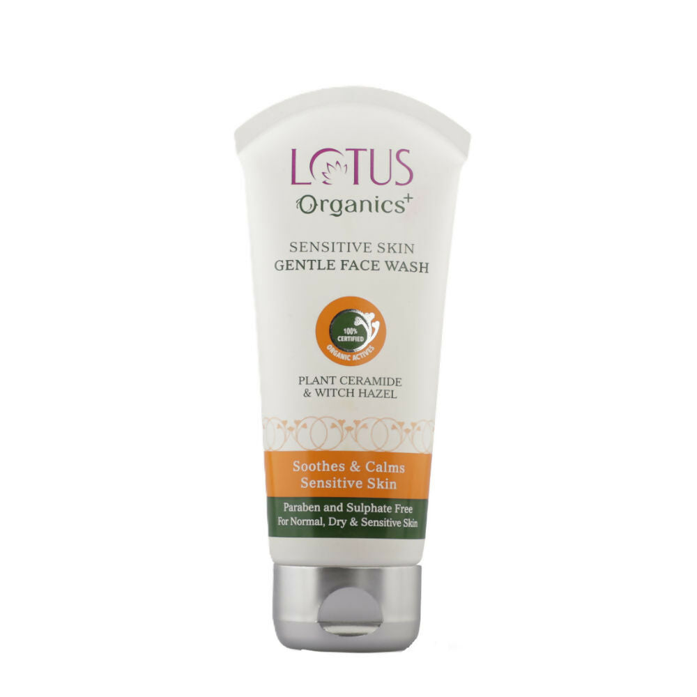 Lotus Organics Witch Hazel & Plant Ceramide Sensitive Skin Gentle Face Wash | Grocsy