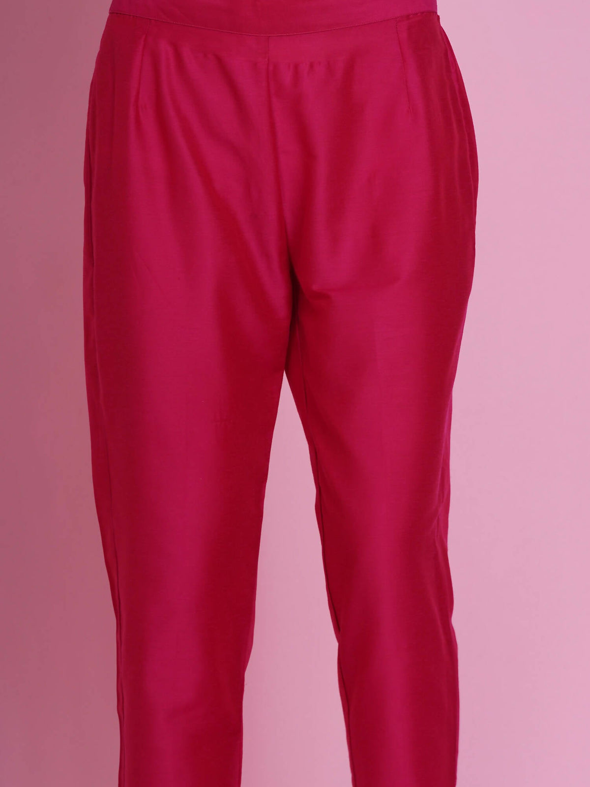 Women Republic Pink Lurex Cotton Kaftan Style Kurta With Pants | Grocsy