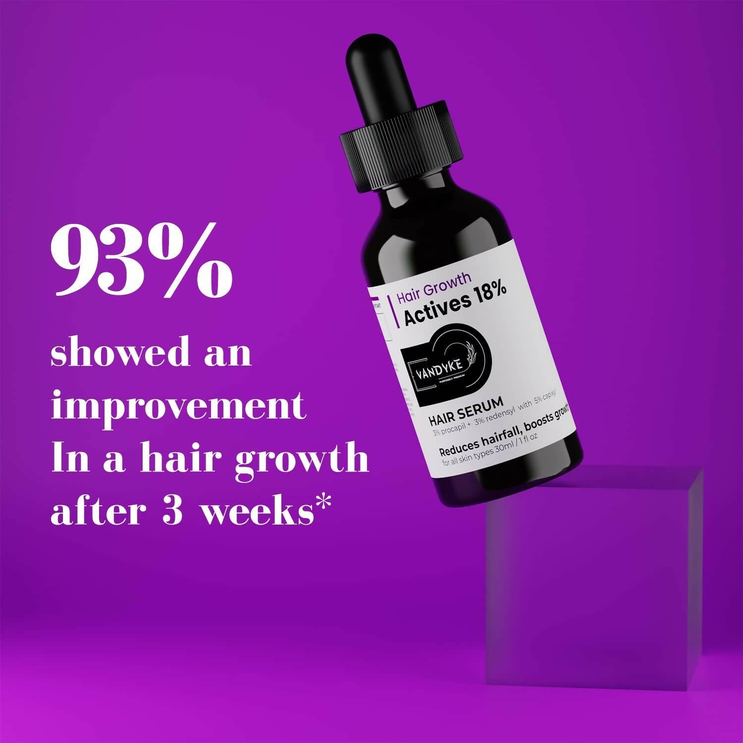 Vandyke Hair Growth Actives 18% Hair Serum | Grocsy
