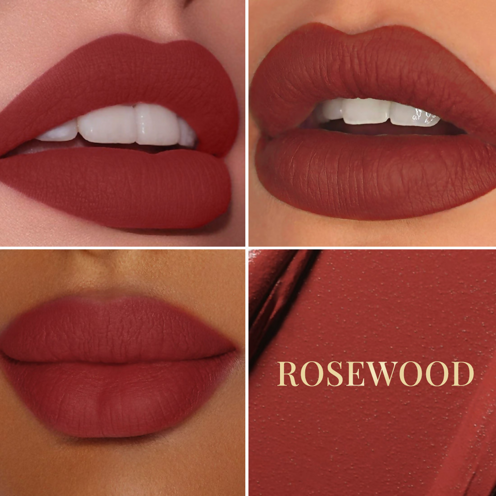 mCaffeine Shades Velvet Blur Matte Liquid Lipstick 12 Hrs Stay & Lightweight - Rosewood | Grocsy