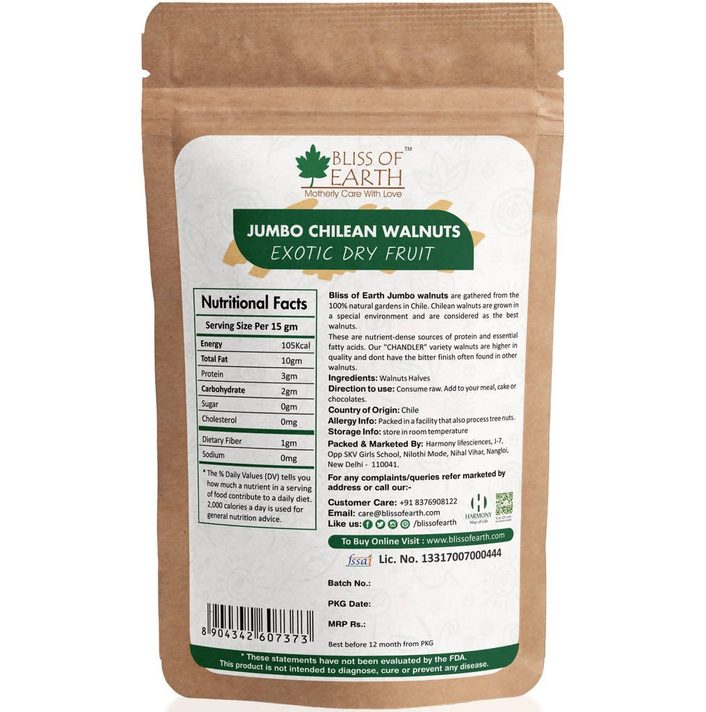 Bliss of Earth Jumbo Chilean Walnuts | Grocsy