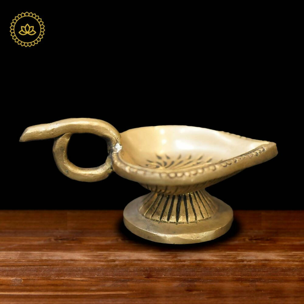 Brass Leaf Arthi Diya | Grocsy