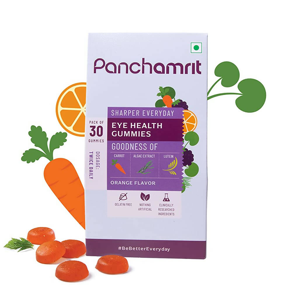Panchamrit Eye Health Gummies-Orange Flavor | Grocsy