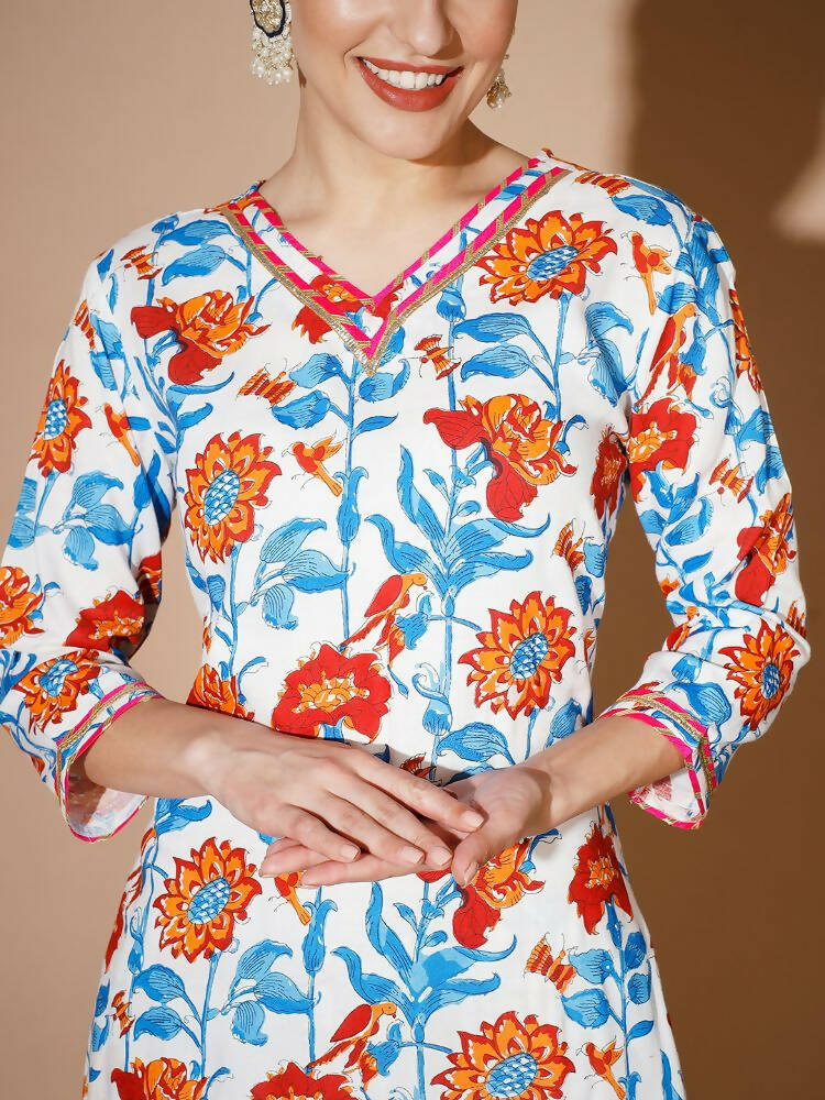 Myshka Women Multi Solid Kurta & Trousers With Dupatta | Grocsy