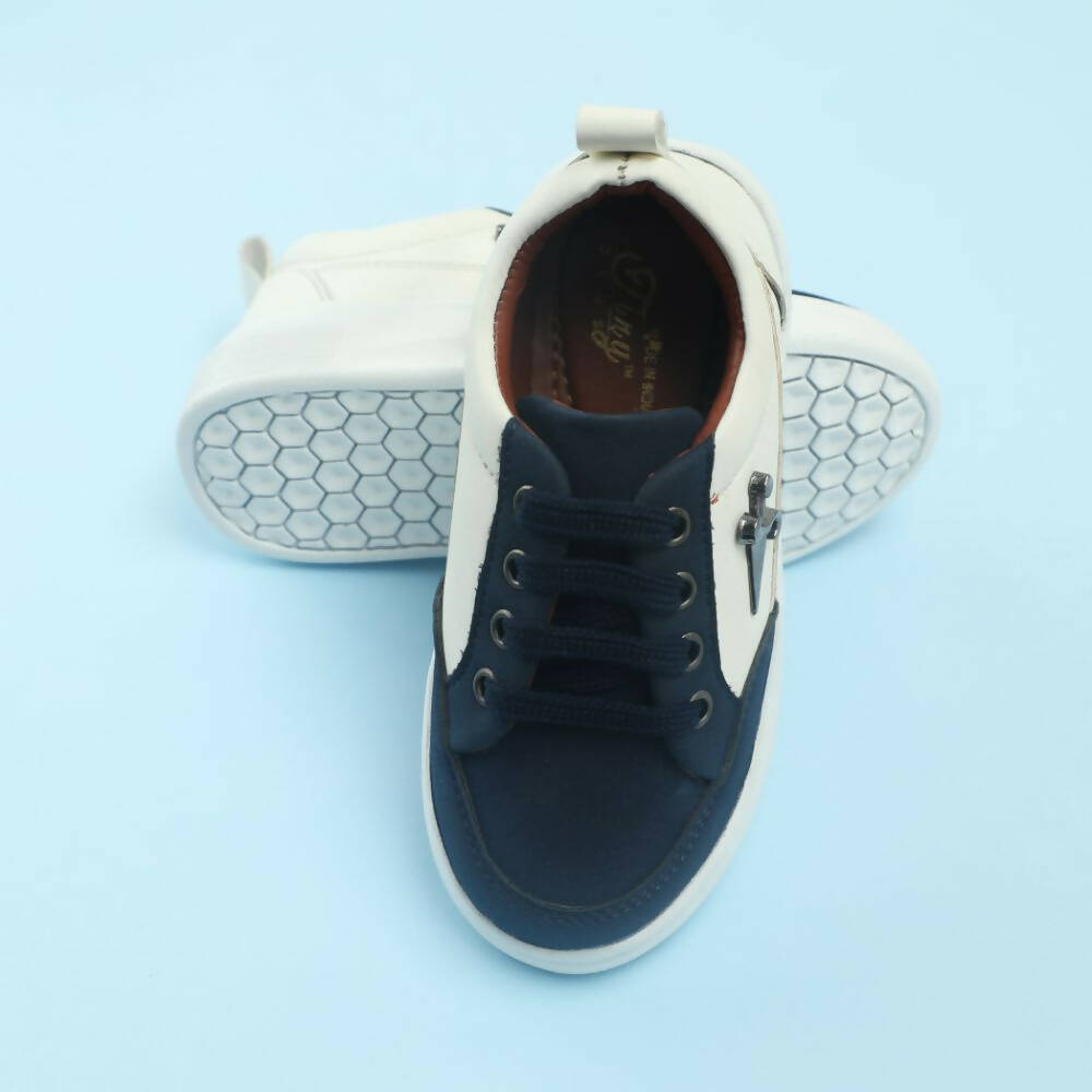 Tiny Bugs Boys Lace Up Casual Shoes - Blue | Grocsy