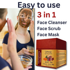 Urbaano Herbal Ayurveda Concepts Face Brightening Cleanser, Scrub, Mask 3-in-1 Instant Glow | Grocsy
