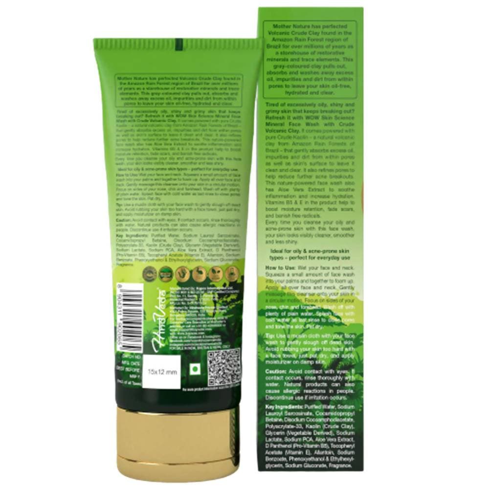 Wow Skin Science Mineral Face Wash with Crude Volcanic Clay | Grocsy