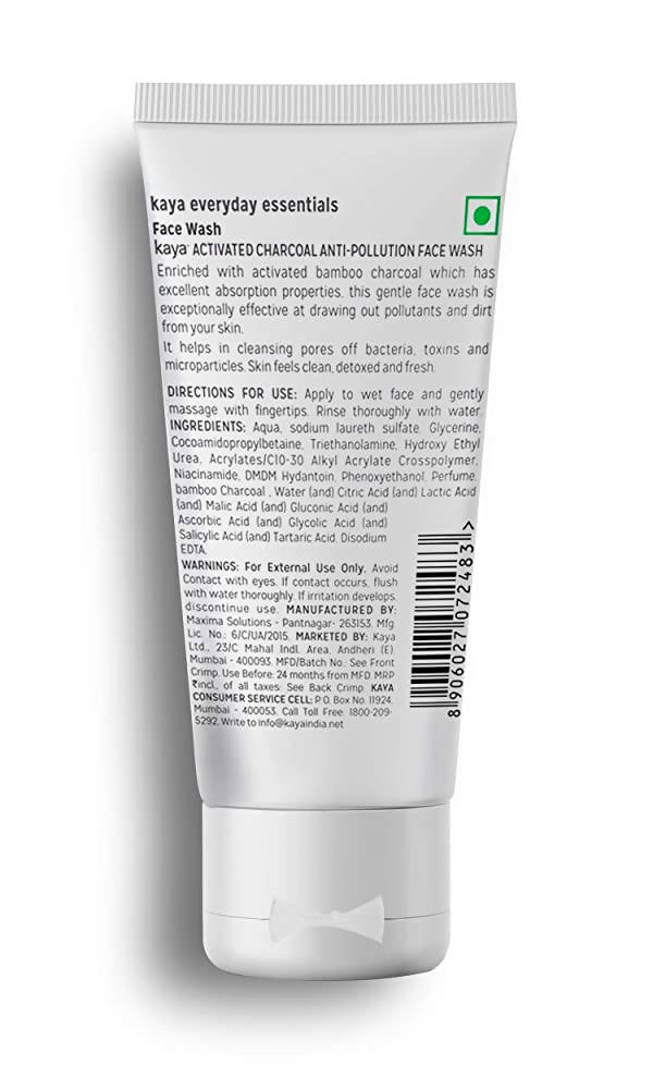 Kaya Activated Charcoal Anti-Pollution Face Wash | Grocsy