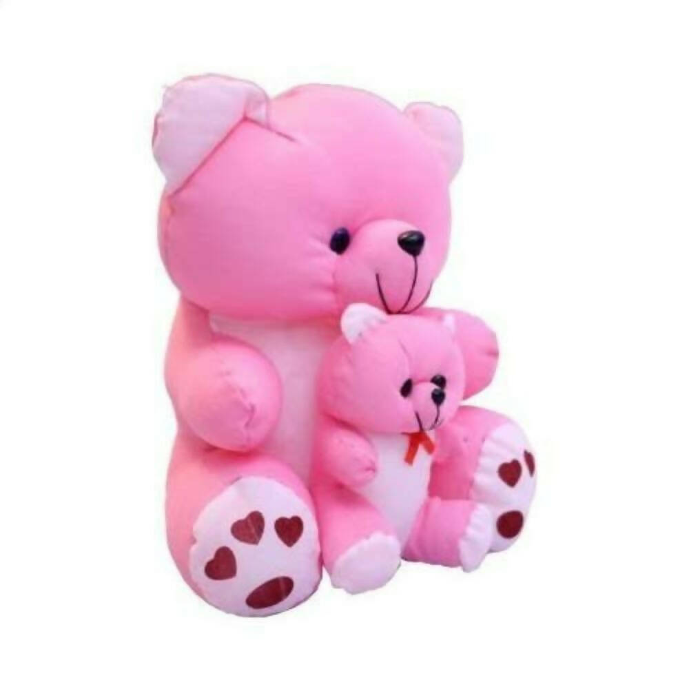 Tedstree Soft Toys Skin Friendly Super Soft Mother With Child Teddy Bears (Pink ) | Grocsy