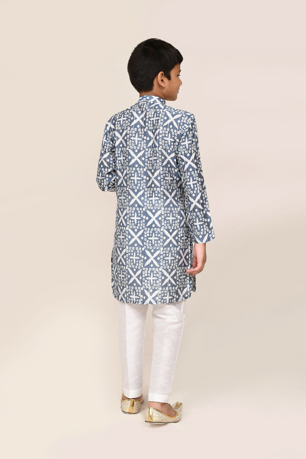 Joban Fashion Silk Navy Blue Kurta With Straight Fit Pant | Grocsy