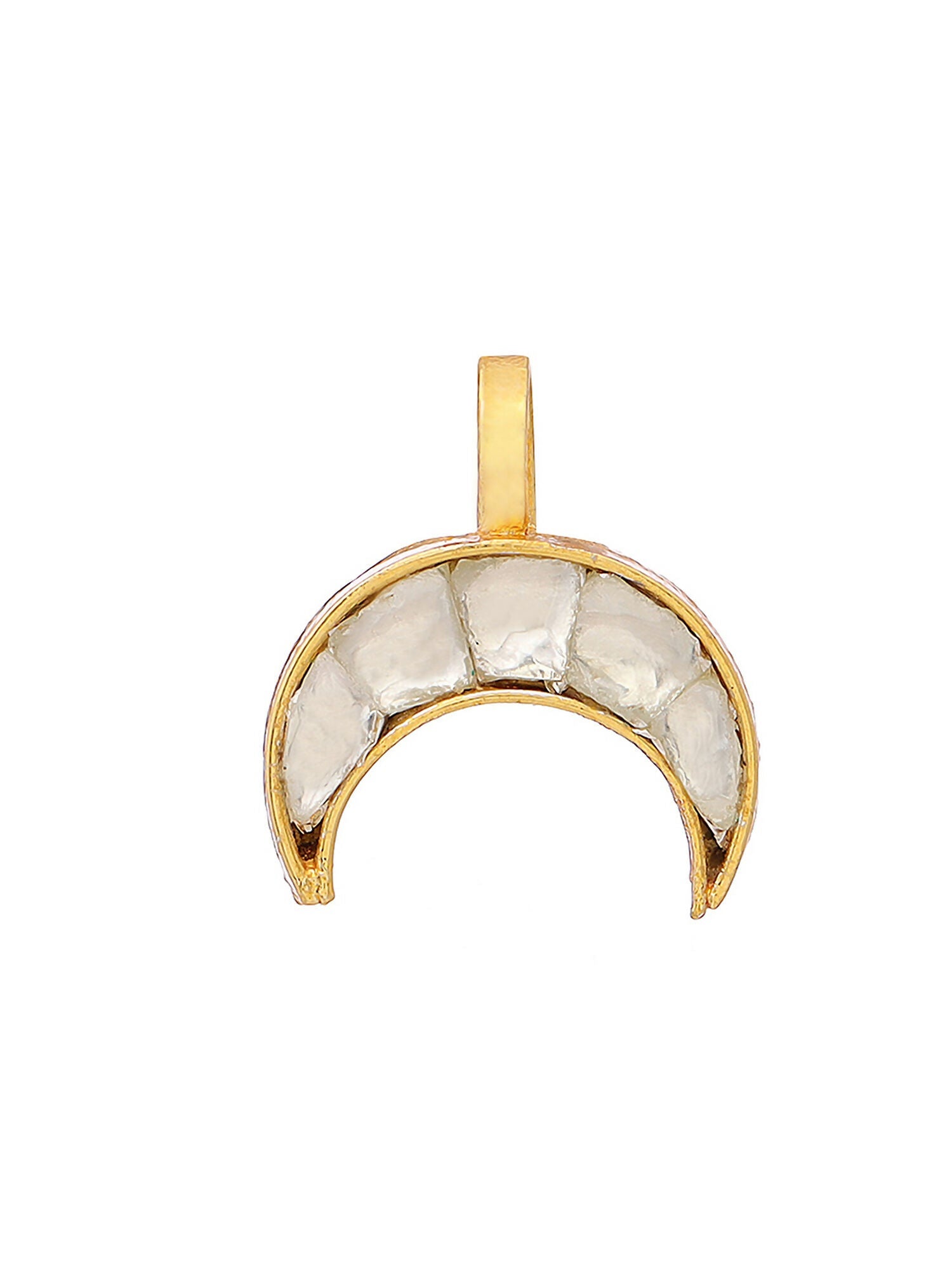 Ruby Raang Gold Half Moon Hair Jewelry | Grocsy