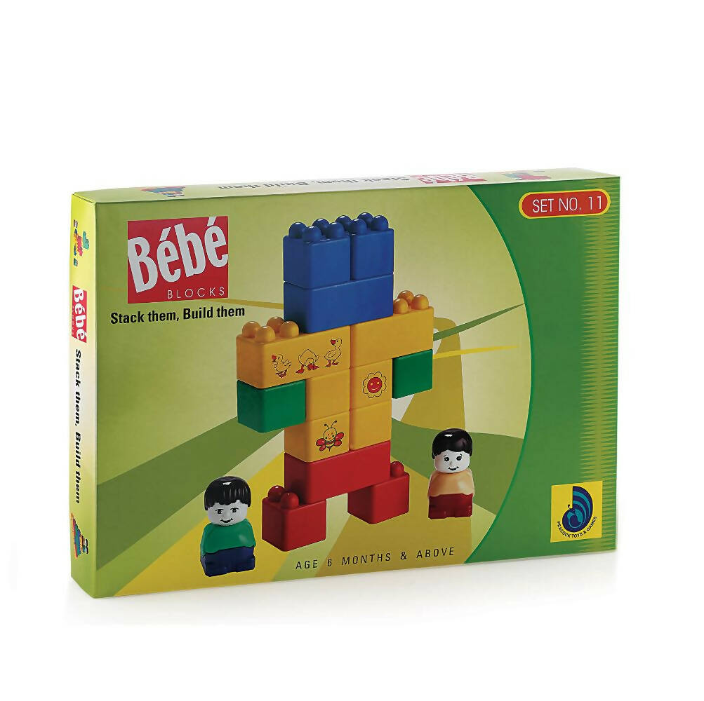 Peacock Learning & Educational Building Interlocking Blocks Set For Kids- Bebe Set No 11 | Grocsy
