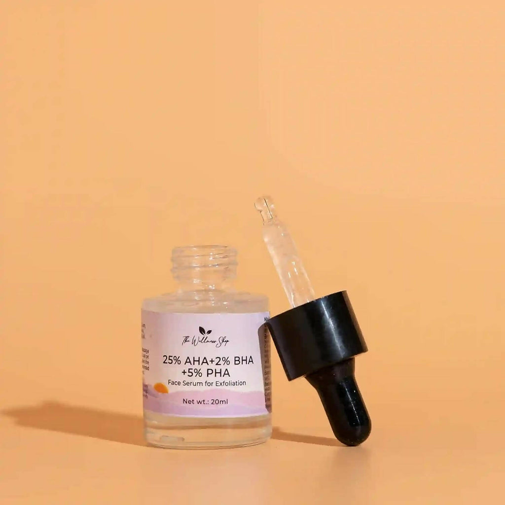The Wellness Shop 25% AHA + 2% BHA + 5% PHA Face Serum | Grocsy