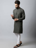 Even Apparels Brown Color Pure Cotton Men's Kurta With Band Collar (CHK1185) | Grocsy
