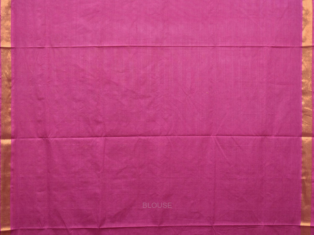 Magenta Uppada Cotton Handloom Saree with Grill Pallu Design - Global Threads | Grocsy