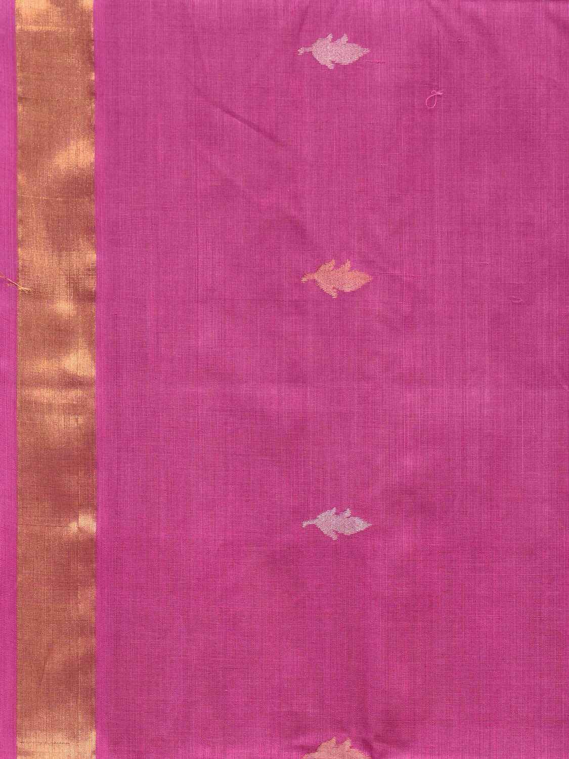 Magenta Uppada Cotton Handloom Saree with Grill Pallu Design - Global Threads | Grocsy