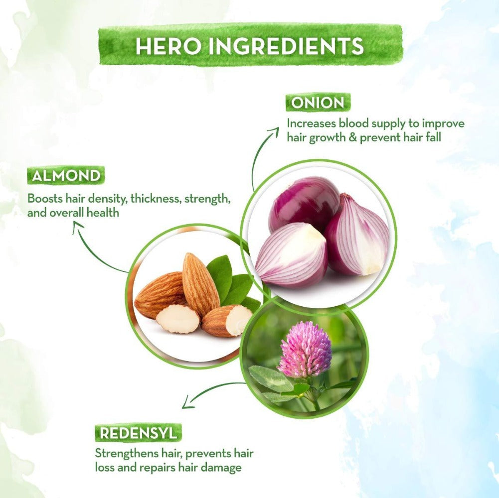 Mamaearth Onion Hair Oil With Onion & Redensyl For Hair Fall Control | Grocsy