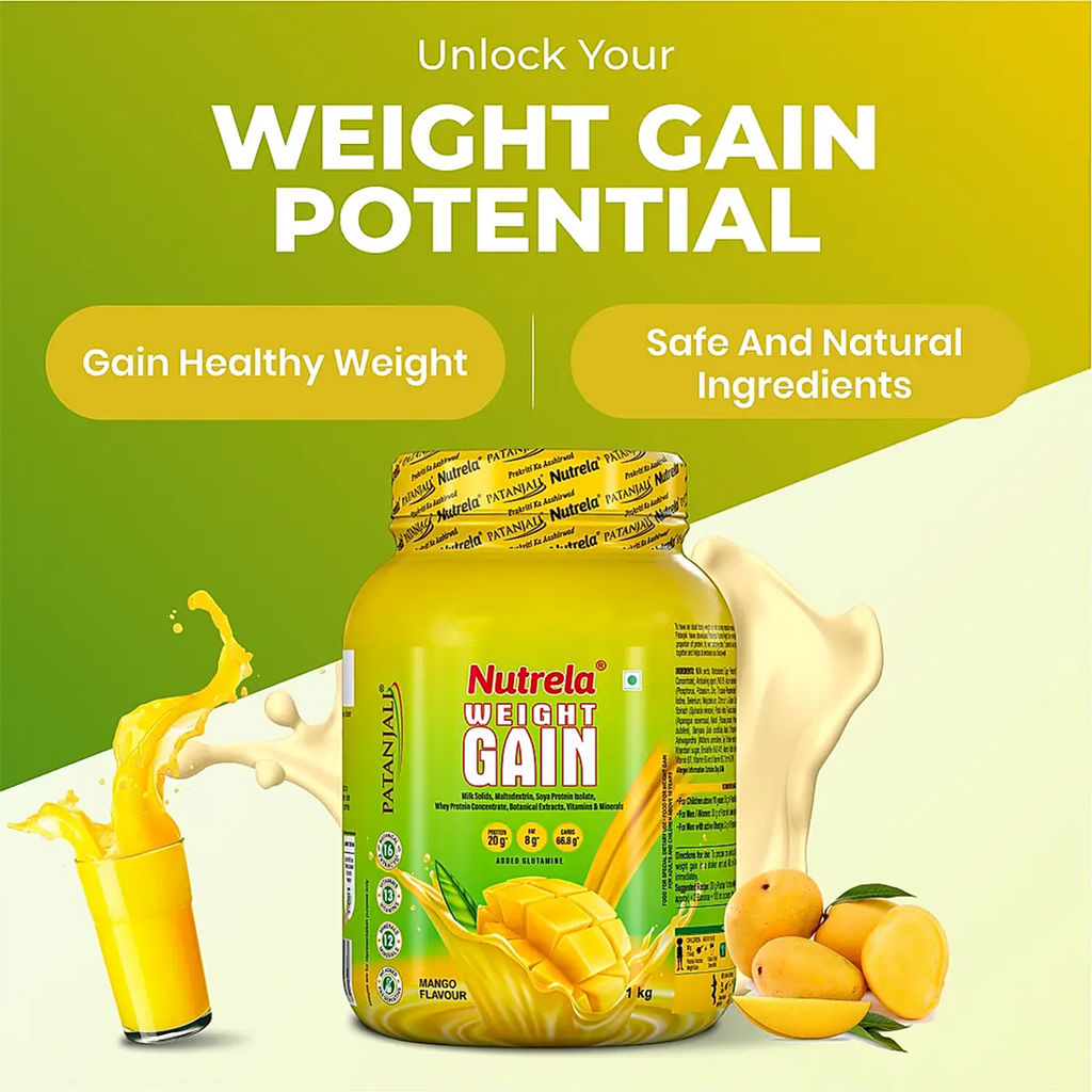 Patanjali Nutrela Weight Gain - Mango Flavour | Grocsy